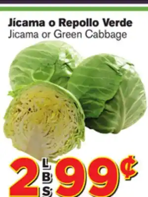 El Super Fresh Jicama or Green Cabbage offer