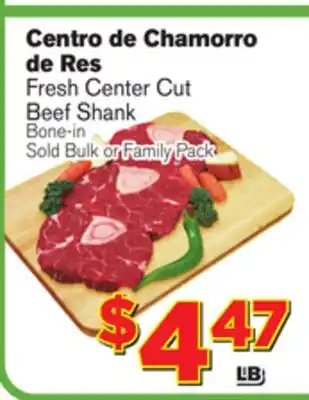 El Super Fresh Fresh Center Cut Beef Shank offer