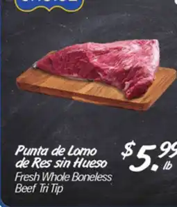 El Super Fresh Whole Boneless Beef Tri Tip offer