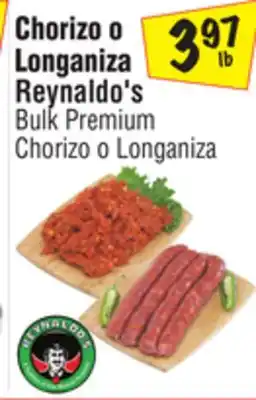 El Super Reynaldo's Bulk Premium Chorizo o Longaniza offer