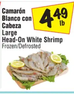 El Super Large Head-On White Shrimp offer