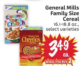 Foodmaxx General Mills Family Size Cereal offer