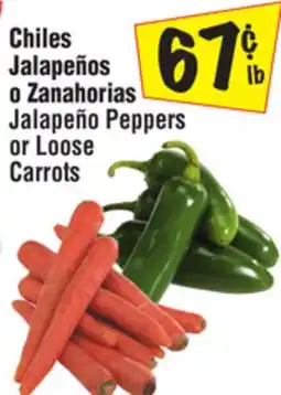 El Super Jalapeño Peppers or Loose Carrots offer