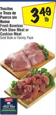 El Super Fresh Boneless Pork Stew Meat or Cushion Meat offer