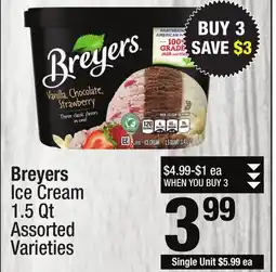 Super King Markets Breyers Ice Cream offer