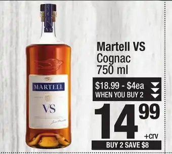 Super King Markets Martell VS Cognac offer