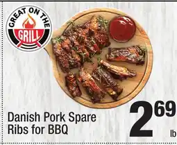 Super King Markets Danish Pork Spare Ribs for BBQ offer