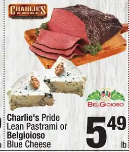 Super King Markets Charlie's Pride Lean Pastrami or Belgioioso Blue Cheese offer