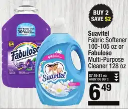 Super King Markets Suavitel Fabric Softener 100-105 oz or Fabuloso Multi-Purpose Cleaner 128 oz offer