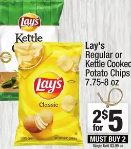 Super King Markets Lay's Regular or Kettle Cooked Potato Chips offer