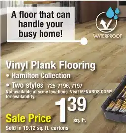 Menards United Weavers Hamilton Cree 7 x 48 Floating Luxury Vinyl Plank Flooring (19.12 sq. ft.) offer