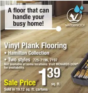 Menards United Weavers Hamilton Cree 7 x 48 Floating Luxury Vinyl Plank Flooring (19.12 sq. ft.) offer