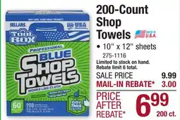 Menards ToolBox Blue Rags Shop Towels - 200 Count offer