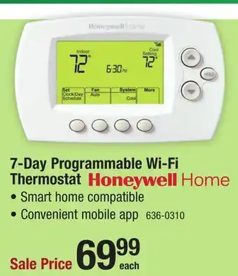 Menards Honeywell Home Wi-Fi 7-Day Programmable Thermostat offer