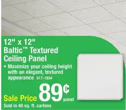 Menards Armstrong Ceilings Baltic 12 x 12 White Textured Beveled Tongue & Groove Ceiling Tile offer