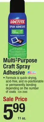 Menards Loctite Multi-Purpose Craft Spray Adhesive - 11.0 oz offer