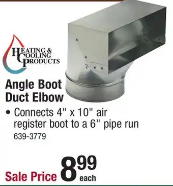 Menards 4 x 10 x 6 Elbow Boot Duct Fitting offer