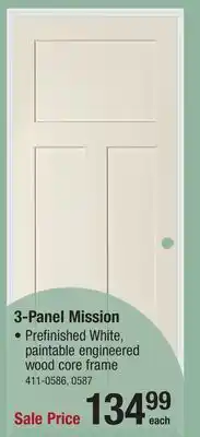 Menards Mastercraft 30W x 80H Primed 3-Panel Mission Prehung Interior Door - Right Inswing offer