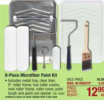 Menards Linzer 9pc Microfiber Paint Tray Kit offer