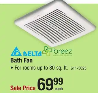 Menards Delta Breez 80 CFM Signature Ceiling Exhaust Bath Fan offer