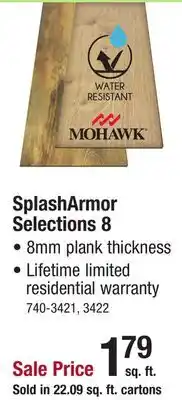 Menards Mohawk SplashArmor Selections 8 Pebblerock Pine 7-1/2 x 47-1/4 Laminate Flooring (22.09 sq.ft/ctn) offer