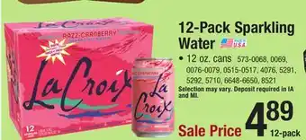 Menards LaCroix Lemon Sparkling Water - 12 Pack offer