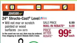 Menards Johnson Level 24 Structo-Cast Box Level offer