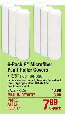 Menards Signature Pro Microfiber Paint Roller Covers - 6 Pack offer