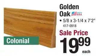 Menards Mastercraft 5/8 x 3-1/4 x 7'2 Prefinished Golden Oak Colonial Casing 444 offer