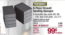 Menards Performax Assorted Grit Drywall Sanding Sponges - 8 Pack offer