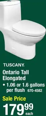 Menards Tuscany Ontario 1-Piece White Tall Elongated Toilet offer