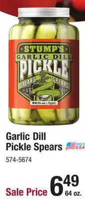 Menards Stump's Garlic Dill Pickle Spears - 64 oz offer