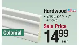 Menards Mastercraft 9/16 x 2-1/4 x 7' Prefinished Brite White Hardwood Colonial Casing WM356 offer