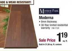 Menards Monroe Park Moderna Moose River Walnut 8-1/32 x 47-5/8 Laminate Flooring (21.26 sq. ft./ctn) offer