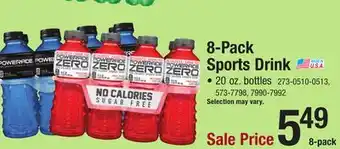 Menards Powerade ION4 Fruit Punch Sports Drink - 8 Pack offer