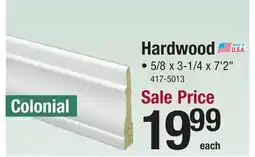 Menards Mastercraft 5/8 x 3-1/4 x 7' 2 Colonial Casing Prefinished Brite White Hardwood WM444 offer