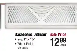 Menards Altus 15 White Baseboard Diffuser offer