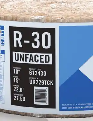 Menards R-30 EcoRoll Unfaced Fiberglass Insulation Roll 10 x 15 x 22' offer