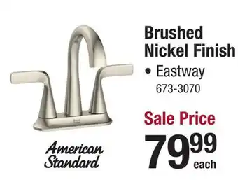 Menards American Standard Eastway Two-Handle 4 Centerset Brushed Nickel Bathroom Sink Faucet offer