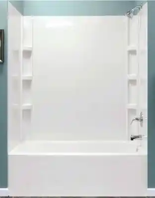 Menards Lyons Classic 60W x 32D x 58H White Bathtub Wall Surround offer