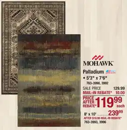 Menards Mohawk Home Palladium Belasco Grey 5'3 x 7'6 Area Rug offer