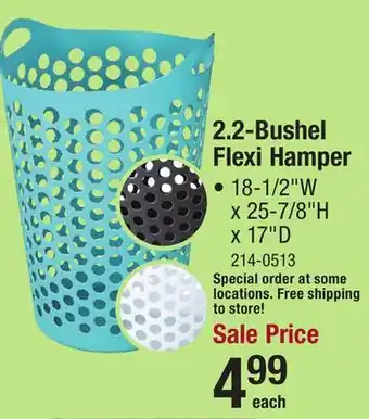Menards ezystorage 2.2 Bushel Flexi Laundry Hamper - Assorted Colors offer