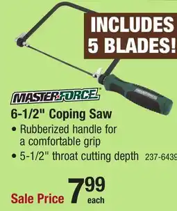 Menards Masterforce 6-1/2 Plastic Handle Coping Saw offer