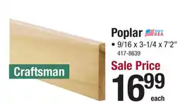 Menards Mastercraft 9/16 x 3-1/4 x 7'2 Unfinished Poplar Craftsman Casing E2E offer