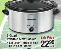 Menards Hamilton Beach Portable Slow Cooker - 6 quart offer