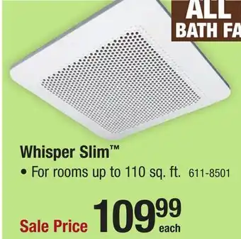 Menards Panasonic Whisper Slim 100 CFM Ceiling Exhaust Bath Fan offer