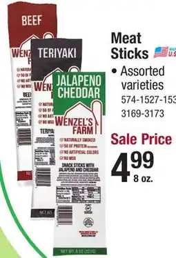 Menards Wenzel's Farm Bacon Cheddar Beef Sticks - 8 oz offer