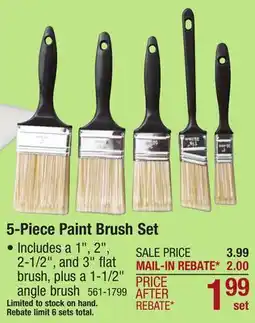 Menards Linzer Polyester Paint Brush Set - 5 Piece offer