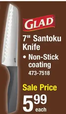 Menards Glad 7 Gray Santoku Knife offer