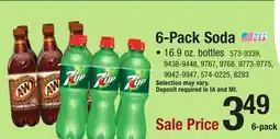 Menards Canada Dry Ginger Ale Soda 16.9 oz Bottles - 6 Pack offer